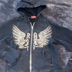 Raer black hooded sweatshirt